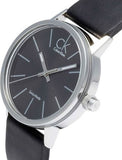 Buy Shop Calvin Klein Minimal Black Dial Black Leather Strap Watch for Men - K7621107 USA Online