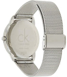 Buy Shop Calvin Klein Minimal Grey Dial Silver Mesh Bracelet Watch for Men - K3M211Y3 USA Online