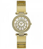 Buy Shop Guess Muse Crystals White Dial Rose Gold Steel Strap Watch For Women - W1008L2 USA Online