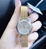 Buy Shop Guess Whisper Silver Dial Gold Mesh Bracelet Watch for Women - W1084L2 USA Online