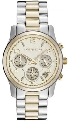 Buy Shop Michael Kors Runway Gold Dial Two Tone Steel Strap Watch for Women - MK5137 USA Online
