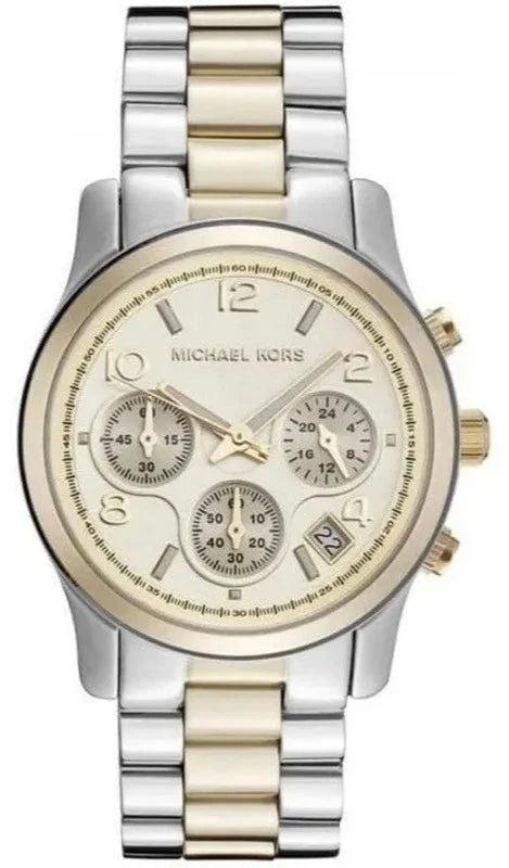 Buy Shop Michael Kors Runway Gold Dial Two Tone Steel Strap Watch for Women - MK5137 USA Online