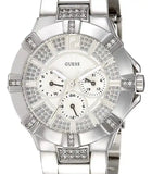 Buy Shop Guess Vista Diamonds Silver Dial Silver Steel Strap Watch for Women - W12080L1 USA Online