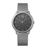 Buy Shop Calvin Klein Minimal Grey Dial Silver Mesh Bracelet Watch for Men - K3M51154 USA Online