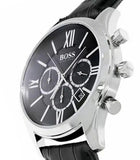 Buy Shop Hugo Boss Ambassador Chronograph Quartz Black Dial Black Leather Strap Watch For Men - HB1513194 USA Online