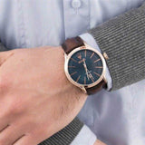 Buy Shop Maserati Epoca Blue Dial Brown Leather Strap Watch For Men - R8851118001 USA Online
