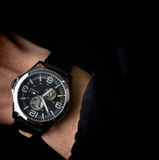 Buy Shop Tommy Hilfiger Bruce Analog Black Dial Black Leather Strap Watch for Men - 1791279 USA Online
