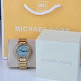 Buy Shop Michael Kors Kerry Mother of Pearl Dial Gold Steel Strap Watch for Women - MK3481 USA Online