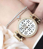 Buy Shop Michael Kors Parker Gold Dial Gold Steel Strap Watch for Women - MK6469 USA Online