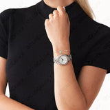 Buy Shop Michael Kors Liliane Quartz Mother of Pearl White Dial Two Tone Steel Strap Watch For Women - MK1048 USA Online