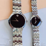 Buy Shop Movado Classic Quartz Black Dial Silver Steel Strap Watch for Men - 0606337 USA Online