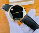 Buy Shop Movado Museum Classic Quartz Black Dial Black Leather Strap Watch for Men - 0607195 USA Online