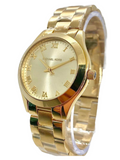 Buy Shop Michael Kors Slim Runway Gold Dial Gold Steel Strap Watch For Women - MK3456 USA Online