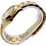 Buy Shop Michael Kors Slim Runway Gold Dial Gold Steel Strap Watch For Women - MK3456 USA Online
