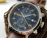 Buy Shop Maserati Epoca Chronograph Blue Dial Brown Leather Strap Watch For Men - R8871618001 USA Online