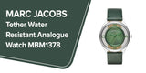 Buy Shop Marc Jacobs Tether Transparent Green Dial Green Leather Strap Watch for Women - MBM1378 USA Online