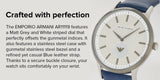 Buy Shop Emporio Armani Renato White DIal Blue Leather Strap Watch For Men - AR11119 USA Online