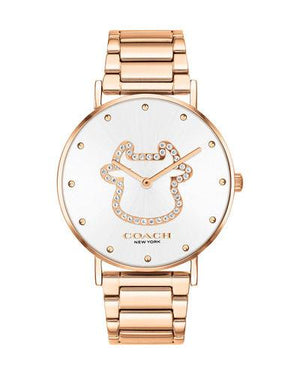 Buy Shop Coach Perry White Dial Rose Gold Steel Strap Watch for Women - 14503708 USA Online