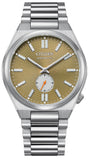 Citizen Tsuyosa Automatic Titanium Yellow Dial Silver Steel Strap Watch For Men - NK5010-51X