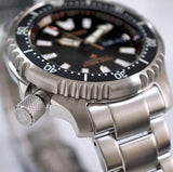 Citizen Promaster 200M Diver Fugu Asian Limited Edition Black Dial Silver Steel Strap Watch For Men - NY0090-86E