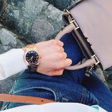 Buy Shop Michael Kors Channing Black Dial Rose Gold Steel Strap Watch For Women - MK5937 USA Online