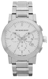 Burberry The City Chronograph Silver Dial Silver Steel Strap Watch for Men - BU9350