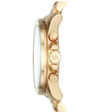 Buy Shop Michael Kors Brecken Chronograph Gold Dial Gold Steel Strap Watch For Women - MK6366 USA Online