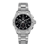 Buy Shop Tag Heuer Aquaracer Chronograph Black Dial Silver Steel Strap Watch for Men - CAY1110.BA0927 USA Online