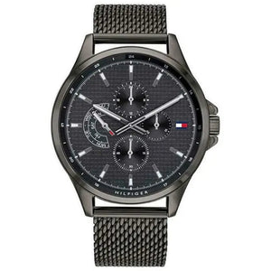 Buy Shop Tommy Hilfiger Shawn Chronograph Quartz Grey Dial Grey Mesh Bracelet Watch for Men - 1791613 USA Online