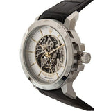 Buy Shop Maserati Ingegno Automatic Black Skeleton Dial Black Leather Strap Watch For Men - R8821119002 USA Online