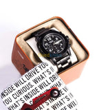 Buy Shop Fossil Machine Chronograph Black Dial Black Steel Strap Watch for Men - FS4927 USA Online