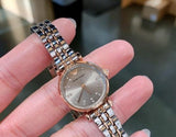 Buy Shop Emporio Armani Gianni T Bar Grey Dial Two Tone Steel Strap Watch For Women - AR1841 USA Online