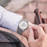 Buy Shop Tissot Automatics III Day Date White Dial Silver Steel Strap Watch For Men - T065.430.11.031.00 USA Online