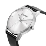 Buy Shop Calvin Klein City Silver Dial Black Steel Strap Watch for Men - K2G2G1CX USA Online