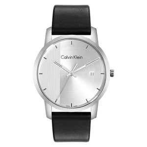 Buy Shop Calvin Klein City Silver Dial Black Steel Strap Watch for Men - K2G2G1CX USA Online
