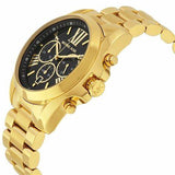 Buy Shop Michael Kors Bradshaw Black Dial Gold Steel Strap Watch for Women - MK5739 USA Online