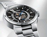 Oris TT1 Engine Date Skeleton Black Dial Silver Steel Strap Watch for Men - 0173377524124-0782408