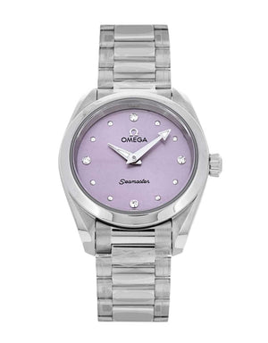 Buy Shop Omega Seamaster Aqua Terra Quartz Purple Dial Silver Steel Strap Watch for Women - 220.10.28.60.60.001 USA Online