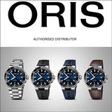 Oris Aquis Date Blue Dial Black Rubber Strap Watch for Men - 0173377304152-0742464EB