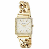 Buy Shop Guess Vanity Diamonds Silver Dial Gold Steel Strap Watch for Women - W1030L2 USA Online