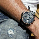 Buy Shop Diesel Mr Daddy 2.0 Chronograph Black Dial Black Steel Strap Watch For Men - DZ7400 USA Online