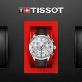 Buy Shop Tissot T Sport Chrono XL Classic Silver Dial Brown Leather Strap Watch For Men - T116.617.16.037.00 USA Online