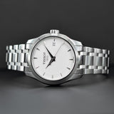 Buy Shop Tissot T Trend Couturier White Dial Silver Steel Strap Watch For Women - T035.210.11.011.00 USA Online