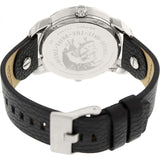 Buy Shop Diesel Mini Daddy Black Silver Dial Black Leather Strap Watch For Men - DZ7307 USA Online