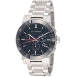 Burberry The City Black Dial Silver Steel Strap Watch for Men - BU9380