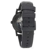 Buy Shop Emporio Armani Luigi Automatic Skeleton Black Dial Black Leather Strap Watch For Men - AR60012 USA Online