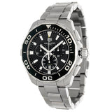 Buy Shop Tag Heuer Aquaracer Quartz Chronograph Black Dial Silver Steel Strap Watch for Men - CAY111A.BA0927 USA Online