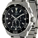 Buy Shop Tag Heuer Aquaracer Quartz Chronograph Black Dial Silver Steel Strap Watch for Men - CAY111A.BA0927 USA Online