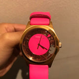 Buy Shop Marc Jacobs Henry Skeleton Pink Dial Pink Leather Strap Watch for Women - MBM1243 USA Online