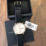 Buy Shop Marc Jacobs Fergus White Dial Black Leather Strap Watch for Men - MBM5081 USA Online